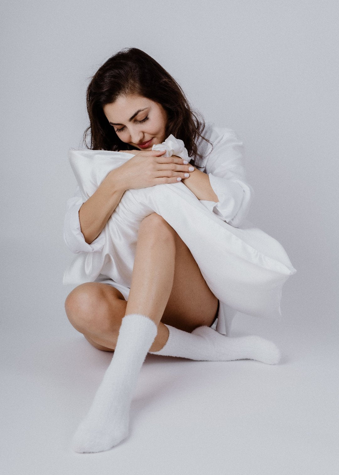 Svilena jastučnica PETINI - Pearly White